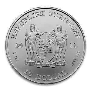 2013 Suriname 1 oz Silver Coin