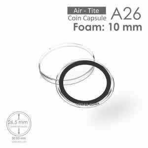 Kapsul Air-Tite A26 Foam 10 mm Coin Capsule (Airtite A26 26.5 mm + busa 10)