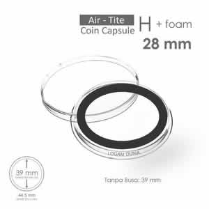 Kapsul Air-Tite H39 Foam 28 mm Coin Capsule (Airtite H39 + busa 28)