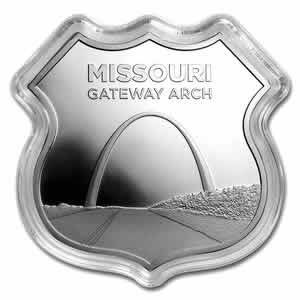 Route 66 Missouri Gateway Arch 1 oz Silver Icon