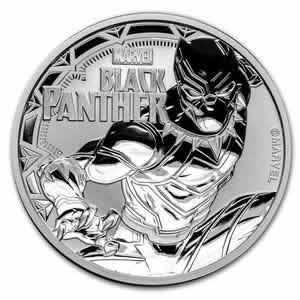 2018 Tuvalu Marvel Series: BLACK PANTHER 1 oz Silver Coin