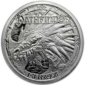 Pathfinder Red Dragon - Valeros 2 oz Silver Round