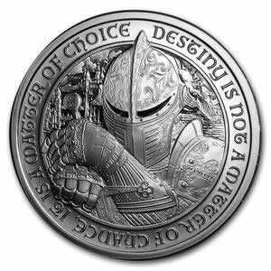 Destiny Knight : "Mors Draco - The Dragon of Death" 2 Oz Silver Coin