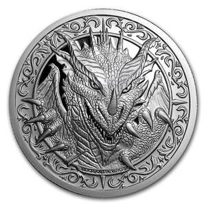 Destiny Knight : "The Dragon" 2 Oz Silver Coin