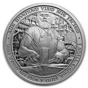 Destiny Knight : "Duncan - The Blacksmith" 2 Oz Silver Coin