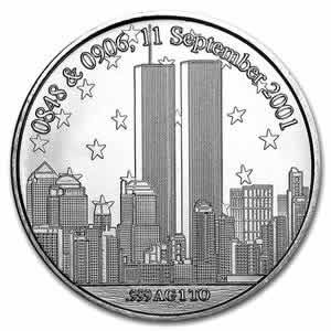 2001 9/11 Forever In Our Heart 1 oz Silver Round