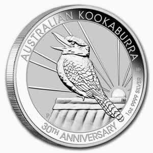 2020 Perth Mint Australia Kookaburra 1 Oz Silver Coin (30th Anniversary)