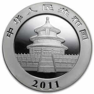 2011 Chinese Silver Panda 1 Oz China Silver Coin 