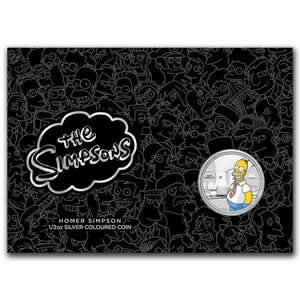 2020 Tuvalu "The Simpsons: Homer Simpson" 1/2 oz Coloured Silver Coin