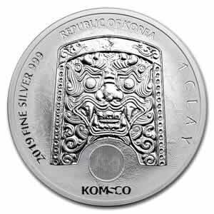 2019 South Korea ZI:SIN Scrofa 1 oz Silver Coin