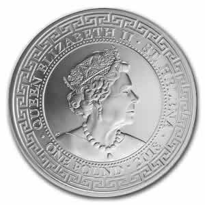 (PERDANA) 2018 St.Helena British Trade Dollar 1 oz Silver Coin 