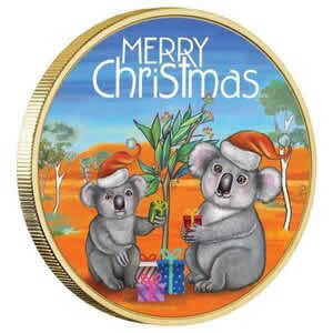 2018 Australia Christmas Koala Coin & Stamp Collection