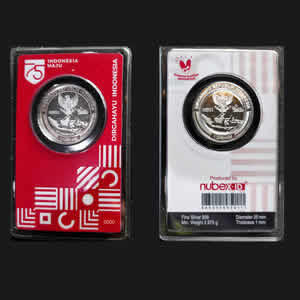 2020 Malaysia Seri "75 THN Dirgahayu Indonesia" 1 Dirham (2.975 gram) 2 Coin Set - Merah & Putih