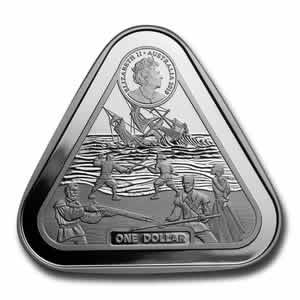 (PERDANA) 2019 Royal Australian Mint "Shipwreck Series - Batavia" 1 Oz Triangular Silver Coin