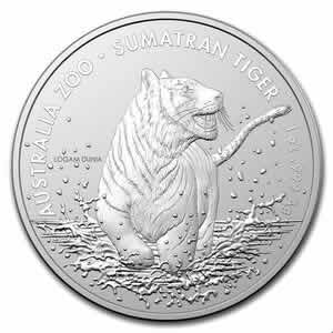 2020 Royal Australian Mint "Australia Zoo Series" Sumatran Tiger 1 Oz Silver Coin