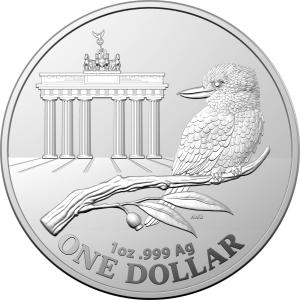 2020 Australia - Berlin Bradenburg Gate WMF 1 oz Silver Coin (World Money Fair Special Edition)