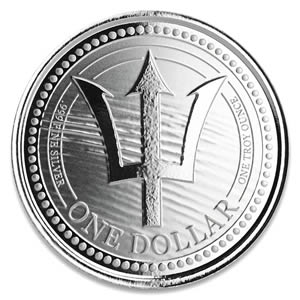 2020 Barbados Trident 1 oz Silver Coin