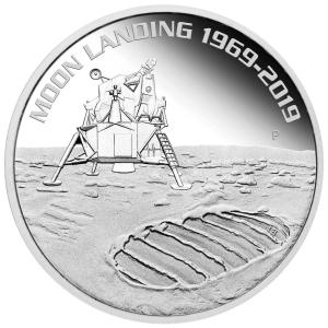 2019 Perth Mint Australia Moon Landing 50th Anniversary 1 oz Silver Coin