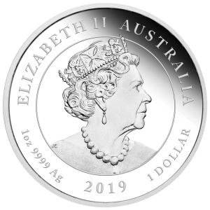 2019 Perth Mint Australia Moon Landing 50th Anniversary 1 oz Silver Coin