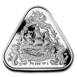 2020 Royal Australian Mint "Shipwreck Series - Vergulde Draeck (Gilt Dragon)" 1 oz Triangular Silver Coin