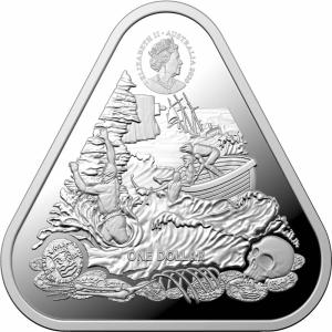 2020 Royal Australian Mint "Shipwreck Series - Zuytdorp" 1 oz Triangular Silver Coin