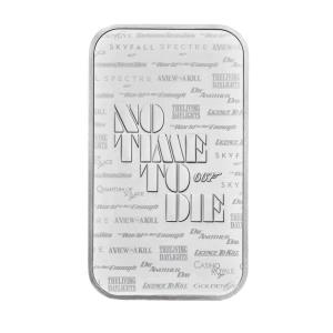 2020 Tuvalu 007 James Bond - No Time to Die 1 oz Silver Bar 