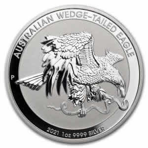 2021 Perth Mint Australia Wedge Tailed Eagle 1 oz Silver Coin