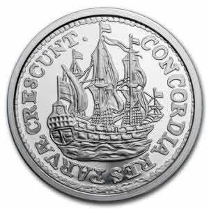 2021 Netherlands Ship Shilling Restrike 1 oz Silver Coin