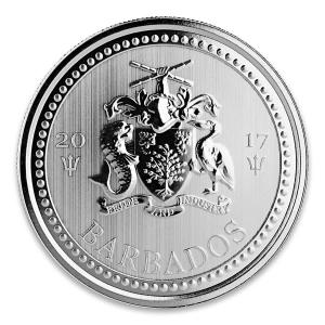 (PERDANA) 2017 Barbados Trident 1 oz Silver Coin