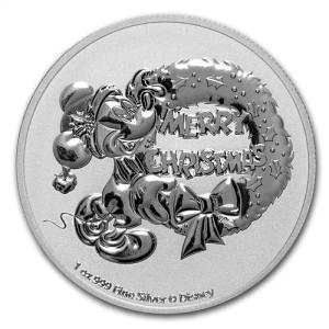 2021 Niue Disney Mickey Christmas 1 oz Silver Coin