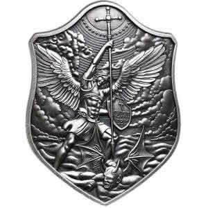 2021 South Korea KOMSCO Archangel Michael Shield 2 oz Silver Medal