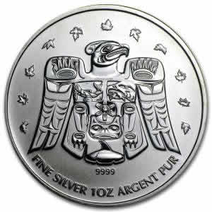 2009 Canada Thunderbird Totem 1 oz Silver Coin