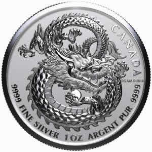 2019 Canada Lucky Dragon 1 oz High Relief Silver Coin