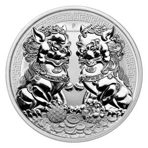 2020 Perth Mint Australia Double Pixiu 1 oz Silver Coin