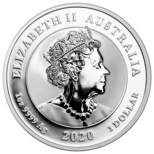 2020 Perth Mint Australia Double Pixiu 1 oz Silver Coin