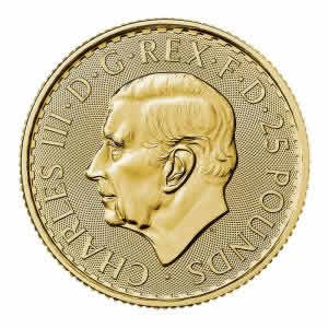 2023 Gold Britannia 1/4 oz Gold Coin (King)