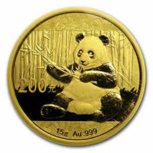 2017 Chinese Gold Panda 15 gram China Gold Coin