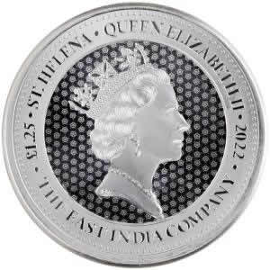 2022 St. Helena Rose Crown Guinea 1.25 oz Silver Coin