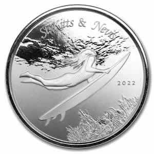 2022 EC8 Series: St Kitts & Nevis Underwater Surfer 1 oz Silver Coin