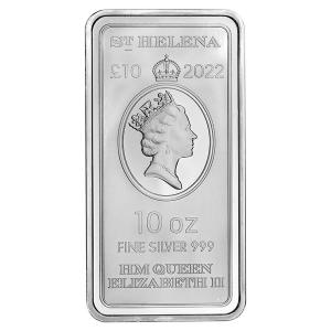 2022 Saint (St) Helena East India Company £10 Standing Britannia 10 oz Silver Coin Bar