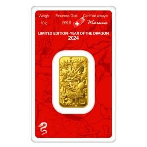 2024 Argor Heraeus Lunar Dragon 10 gram Gold Bar